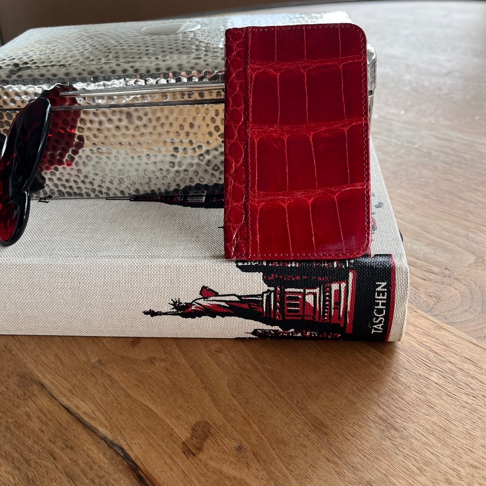 LAI Genuine Alligator Skin Card Case Wallet